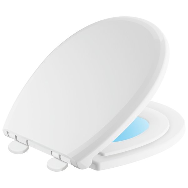 Delta Sanborne: Round Front Slow-Close / Quick-Release Nightlight Family Seat 823902-N-WH